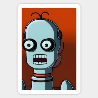 Creepy robot Sticker